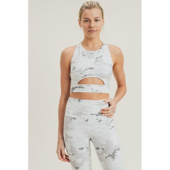 Snow Camo Sport Crop Top - Picture 4 of 6